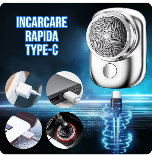 **Aparat De Ras Universal, Portabil, 6 Lame De Taiere, Cu Acumulator, Incarcare Type-C