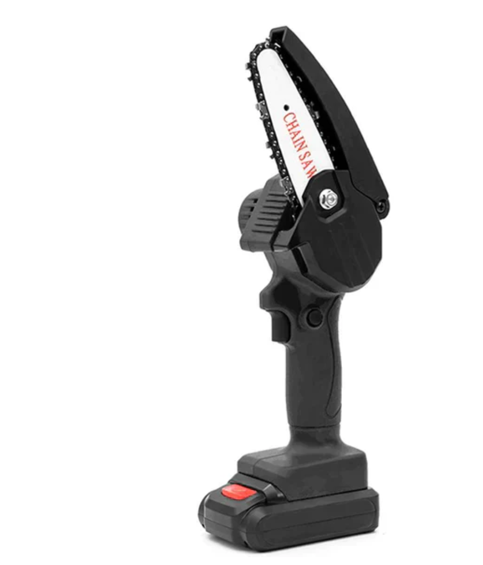 Lichidare STOC: Mini Fierastrau Electric Cu Acumulatori 48V, 2x Baterie + 2x Lant + 2x Lama, 6 Inch