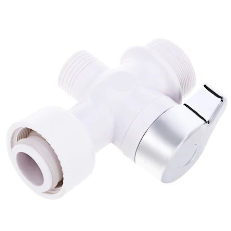 Robinet electric cu Dus/Furtun + Para, incalzire instantanee a apei, afisaj LCD al temperaturii, putere 3KW, debit 1.5L/min prindere pe perete, Alb