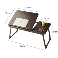 Masa pliabila pentru laptop cu suport pentru pahar, reglabila pe inaltime 5 pozitii, 55.3 x 24 x 32 cm, negru