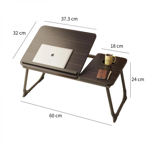 Masa pliabila pentru laptop cu suport pentru pahar, reglabila pe inaltime 5 pozitii, 55.3 x 24 x 32 cm, negru