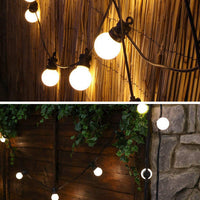 Ghirlanda luminoasa pentru gradina 5m, 10m sau 20m, lumina calda (3000 K), protectie IP44, 20/40 becuri LED