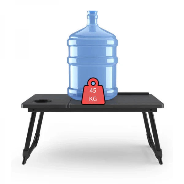 Masa pliabila pentru laptop cu suport pentru pahar, reglabila pe inaltime 5 pozitii, 55.3 x 24 x 32 cm, negru