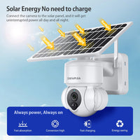 Camera IP Exterioara 5G cu Panou Solar, Slot SIM, Rezolutie 4K Viziune Nocturnă IR, 3.0MP, Andowl