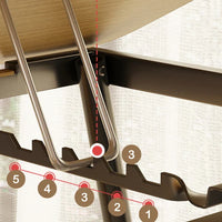 Masa pliabila pentru laptop cu suport pentru pahar, reglabila pe inaltime 5 pozitii, 55.3 x 24 x 32 cm, negru