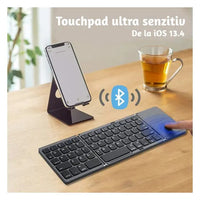 Tastatura pliabila universal, wireless, negru-gri, US layout