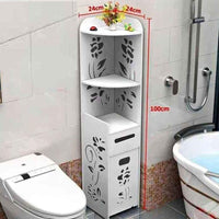 Dulap vertical pentru baie, 3 polite, 2 sertare 100x24x24/120x27x27 cm