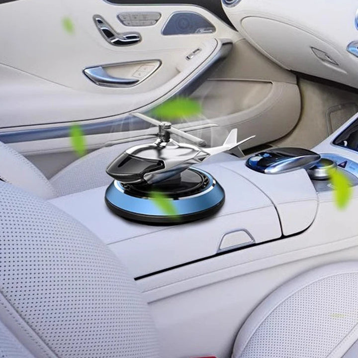 Odorizant Auto Cu Alimentare Solara, Baza Anti-derapanta, Ulei Esential, model Elicopter