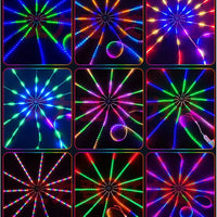 Instalatie artificii LED Smart, RGB, muzica, telecomanda si control din smartphone, multicolor