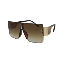 Ochelari de soare unisex, aluminiu, fumuriu, MS1048