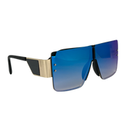 Ochelari de soare unisex, aluminiu, fumuriu, MS1056