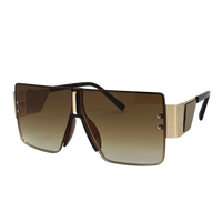 Ochelari de soare unisex, aluminiu, fumuriu, MS1057