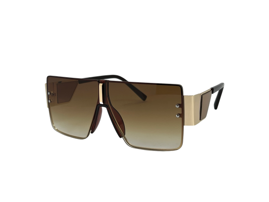 Ochelari de soare unisex, aluminiu, fumuriu, MS1057