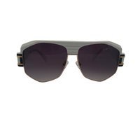Ochelari de soare unisex, aluminiu, fumuriu, MS1112