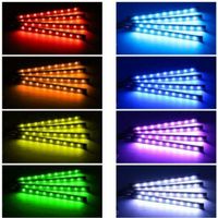 Lumini ambientale auto Kit interior LED RGB cu telecomanda