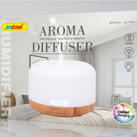 Difuzor uleiuri aromaterapie, 300 ml, led multicolor Andowl Q-T62, Stejar