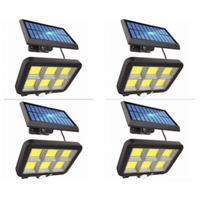 Set 4 proiectoare led cu 120 leduri si incarcare solara