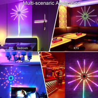 Banda de artificii led RGB, Bomstom, Bluetooth/USB, control prin telecomanda/telefon, sincronizare audio, 200 de efecte lumini dinamice