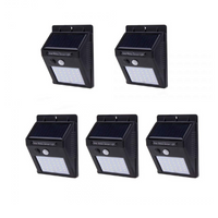 Set 5 Lampi Solare cu 30 LED, senzor de miscare si senzor de lumina