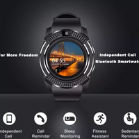 Ceas Smartwatch V8 Negru HandsFree Bluetooth 3.0 SIM Android