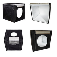 Cub foto portabil iluminat LED, cu accesorii incluse