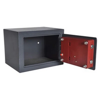 **Seif metalic din otel cu inchidere electronica si cheie, 23 x 17 x 17 cm