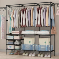 **Suport pentru umerase stander haine, 8 rafturi, 8 carlige, 175 cm