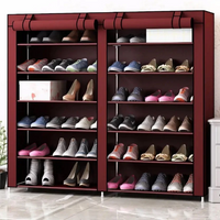 **Dulap dublu textil pentru incaltaminte, 118 x 30 x 120 cm