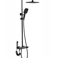 **Set baterie coloana de dus cu afisaj led si termostat, 4 in 1, Premium