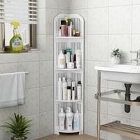 **Etajera de colt pentru baie sau bucatarie, cu 4 polite, 120cm