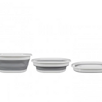 **Cos de rufe, lighean silicon pliabil, 38L, alb/gri