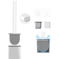 **Perie pentru WC din silicon cu cap flexibil