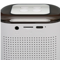 **Boxa karaoke cu microfon wireless, difuzor portabil cu lumina RGB LED, alb