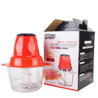 **Tocator electric carne si legume, 4 lame inox, 2 viteze, capacitate 2 litri, bol sticla