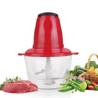 **Tocator electric carne si legume, 4 lame inox, 2 viteze, capacitate 2 litri, bol sticla