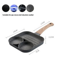 **Tigaie antiaderenta cu 2 compartimente si zona de grill, material aliaj de aluminiu