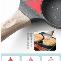 **Tigaie antiaderenta cu 2 compartimente si zona de grill, material aliaj de aluminiu