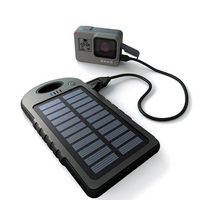 **Baterie externa cu incarcare solara, 5000 mAh, 2 x USB