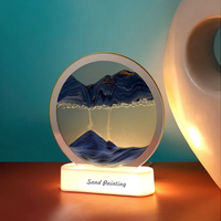 **Lampa decorativa tip clepsidra, nisipuri miscatoare, Moving Sand Art
