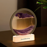 **Lampa decorativa tip clepsidra, nisipuri miscatoare, Moving Sand Art