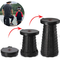 **Scaun rotund portabil, retractabil, extensibil cu pliere telescopica pentru camping