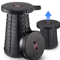 **Scaun rotund portabil, retractabil, extensibil cu pliere telescopica pentru camping