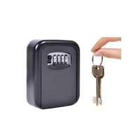 **Mini cutie seif din metal pentru pastrat chei sau obiecte mici cu inchidere cu cifru, aluminiu