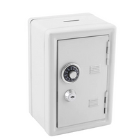 **Pusculita copii model seif metalic 12x10x18cm