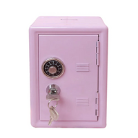 **Pusculita copii model seif metalic 12x10x18cm