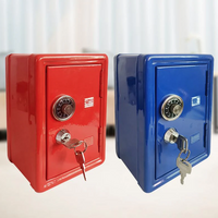 **Pusculita copii model seif metalic 12x10x18cm