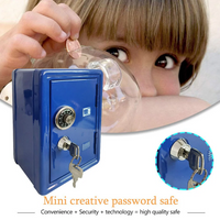 **Pusculita copii model seif metalic 12x10x18cm