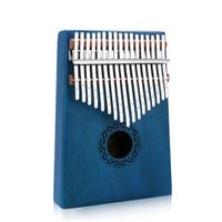**Instrument muzical din lemn cu incinta si 17 note, Kalimba, mini-pian