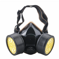 **Masca de protectie, anti praf si vapori, anti-poluare, cu 2 filtre de carbon activ si ochelari