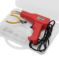 **Trusa aparat sudat plastic, pistol profesional pentru lipit/sudat plastic, kit pentru repararea fisurilor din plastic, polipropilena, 200 capse de intarire, putere 50W